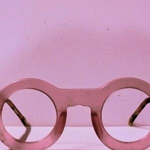 Vintage Matt Pink Round Eyeglass Frame NOS